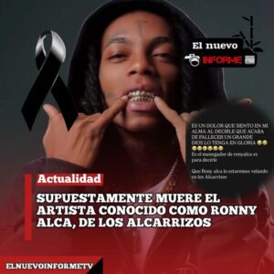 Rony Alca, Death, Musical Artist, Dominican Republic - Country in the Caribbean Has Died